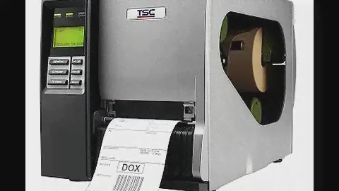 Установка носителя в принтер этикеток с намотчиком TSC TTP-2410MPro/346MPro/644M Pro/246MPro/344MPro