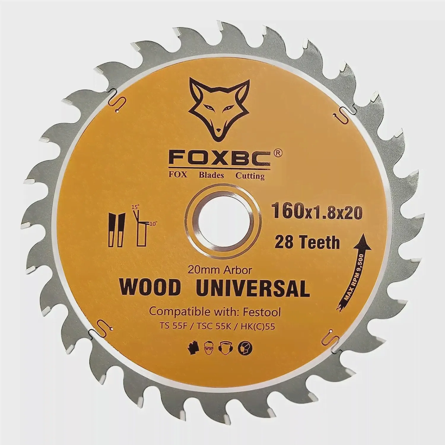 FOXBC 160 мм дисковые пилы 28 зубьев для Festool TS 55 F, TSC 55 K, HK 55 и HKC 55 1 шт.