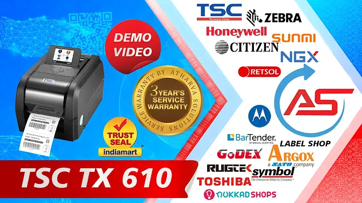 TSC TX 610 PRINTER DEMO VIDEO  CONTACT ATHARVA SOLUTIONS FOR INFINITE BARCODING SOLUTION