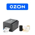 Комплект для маркировки OZON: Принтер этикеток TSC TE200 U + этикет-лента + красящая лента